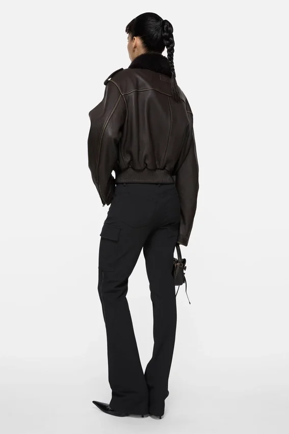Stretch zip trousers
