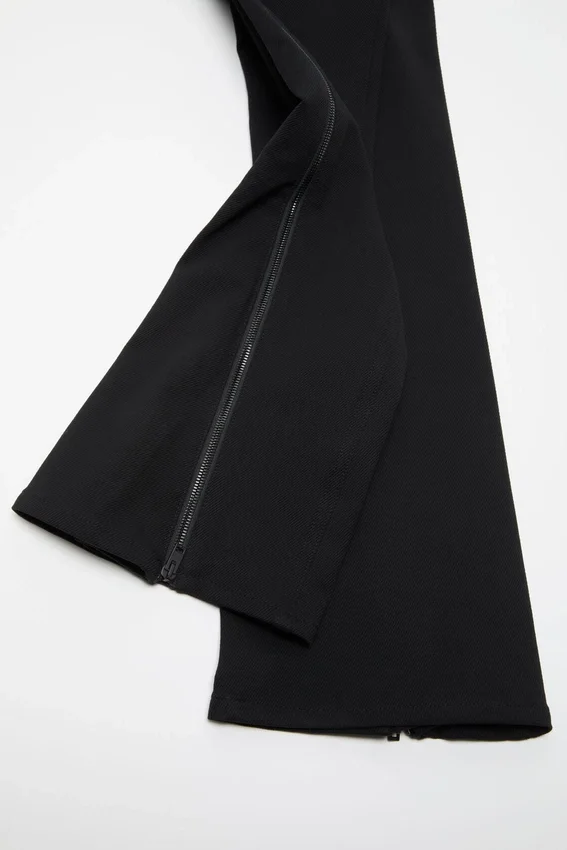 Stretch zip trousers