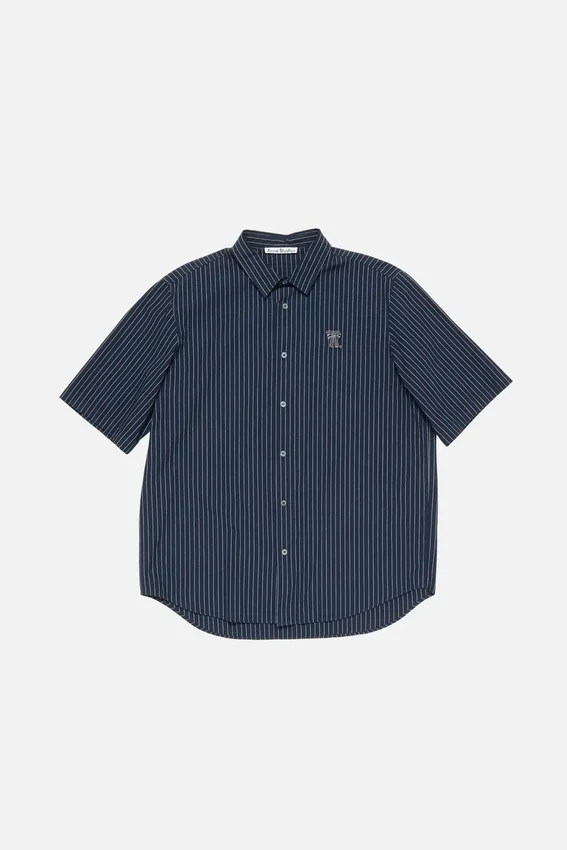 Stripe button-up shirt