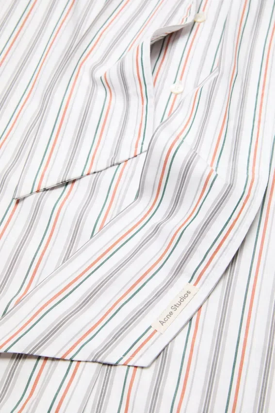 Striped blouse with scarf