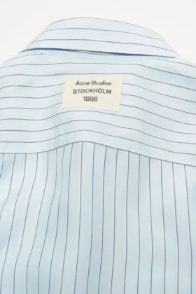 Striped button-up shirt
