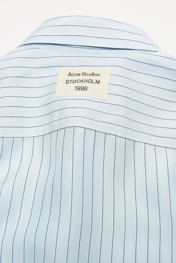 Striped button-up shirt