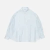 Striped button-up shirt