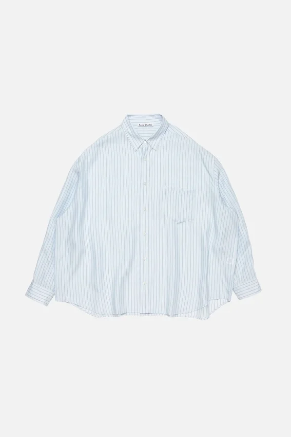 Striped button-up shirt