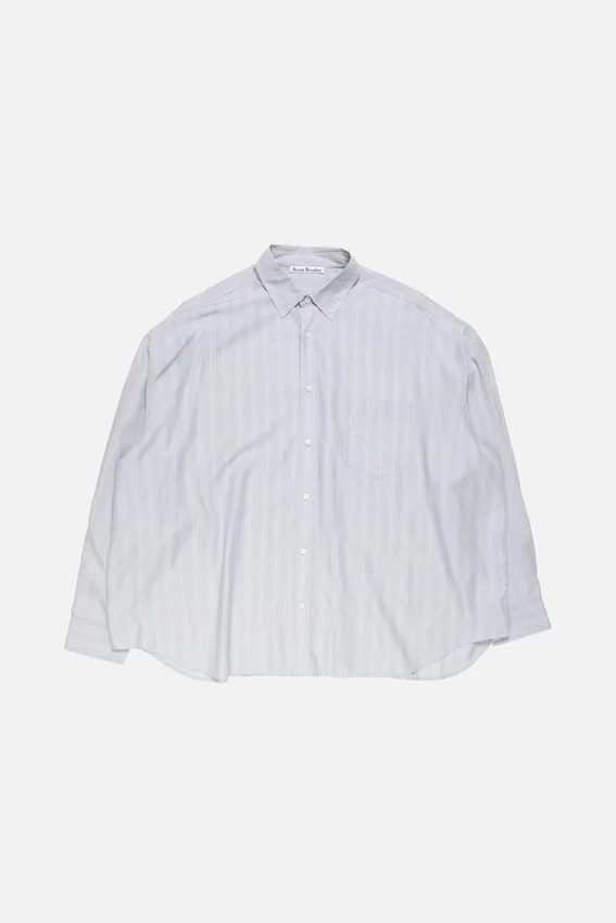 Striped button-up shirt