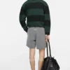 Striped polo sweater