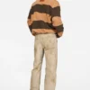 Striped polo sweater