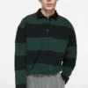 Striped polo sweater