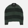 Striped polo sweater