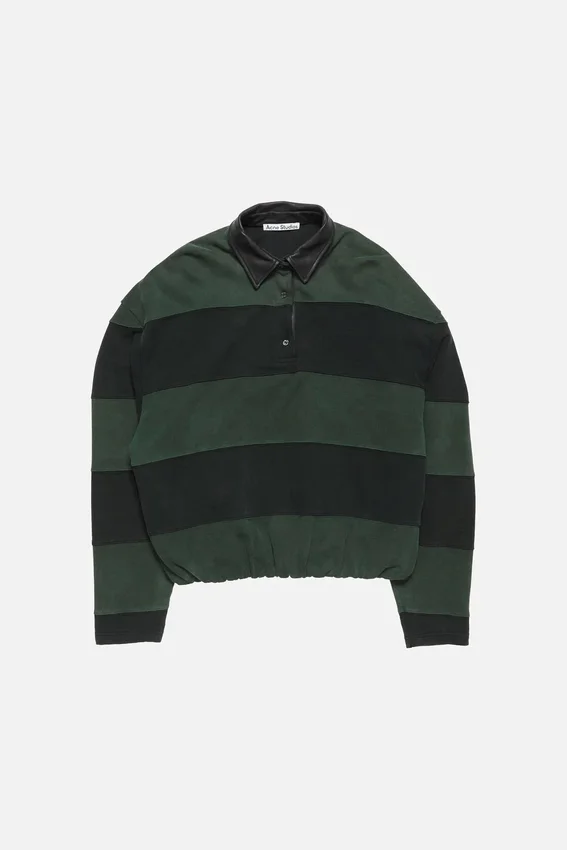 Striped polo sweater