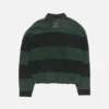 Striped polo sweater