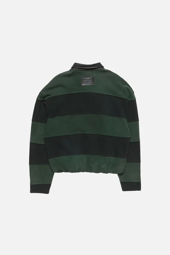 Striped polo sweater
