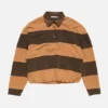 Striped polo sweater