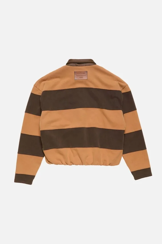 Striped polo sweater