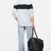 Striped polo sweatshirt
