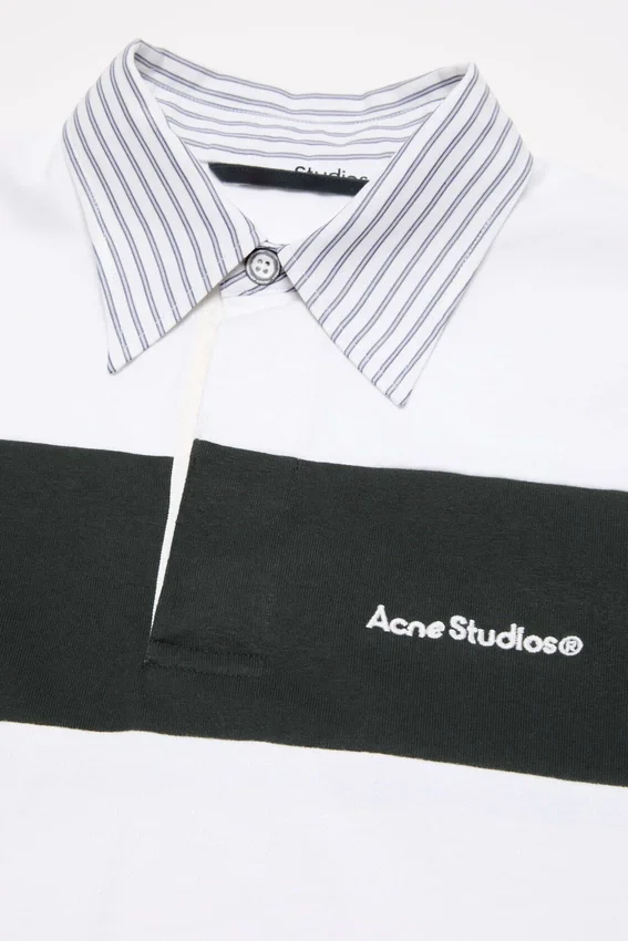 Striped polo sweatshirt