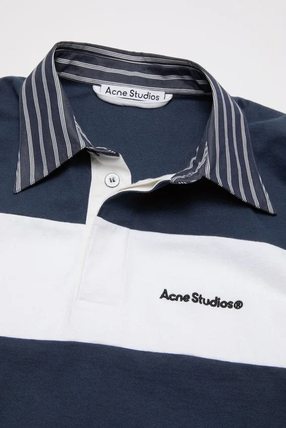 Striped polo sweatshirt