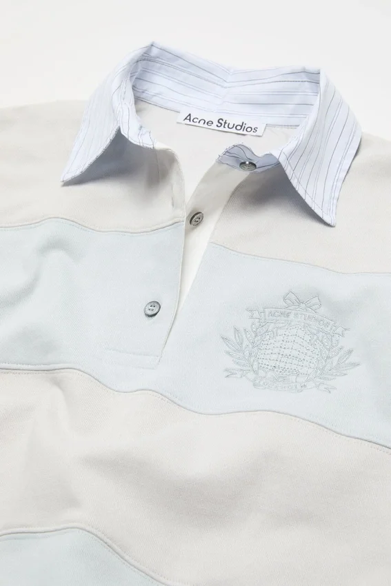 Striped polo sweatshirt