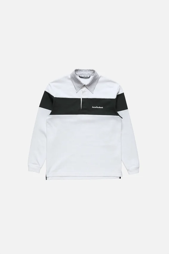 Striped polo sweatshirt