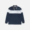 Striped polo sweatshirt