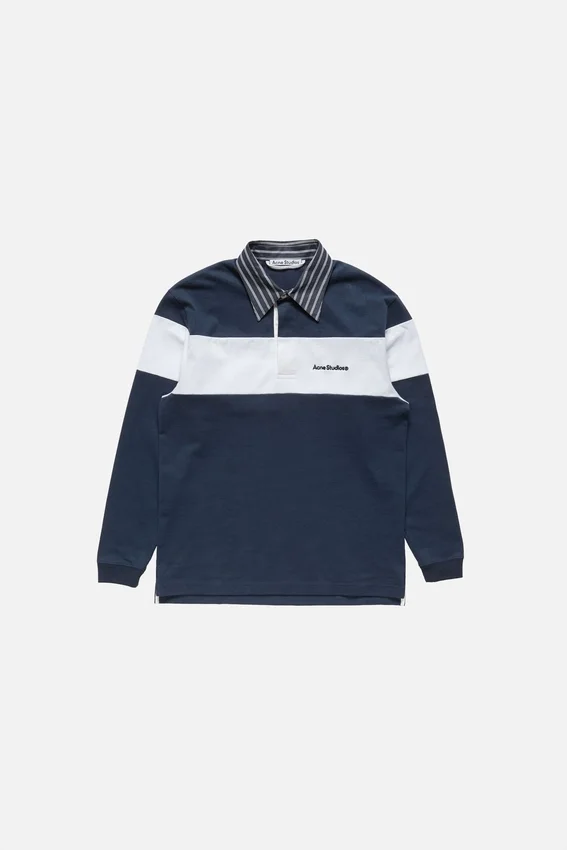 Striped polo sweatshirt