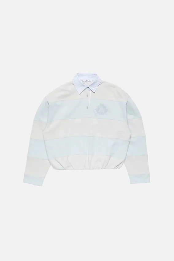 Striped polo sweatshirt