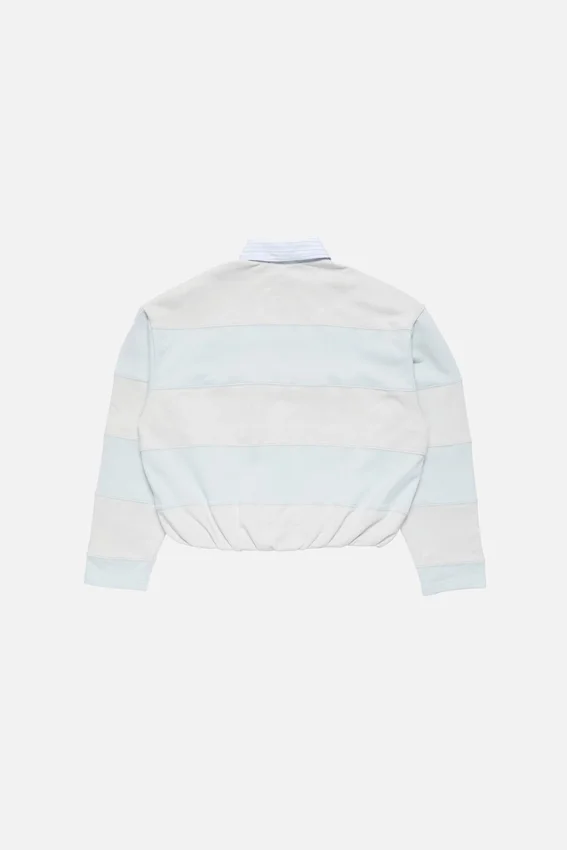 Striped polo sweatshirt
