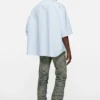 Striped poplin shirt