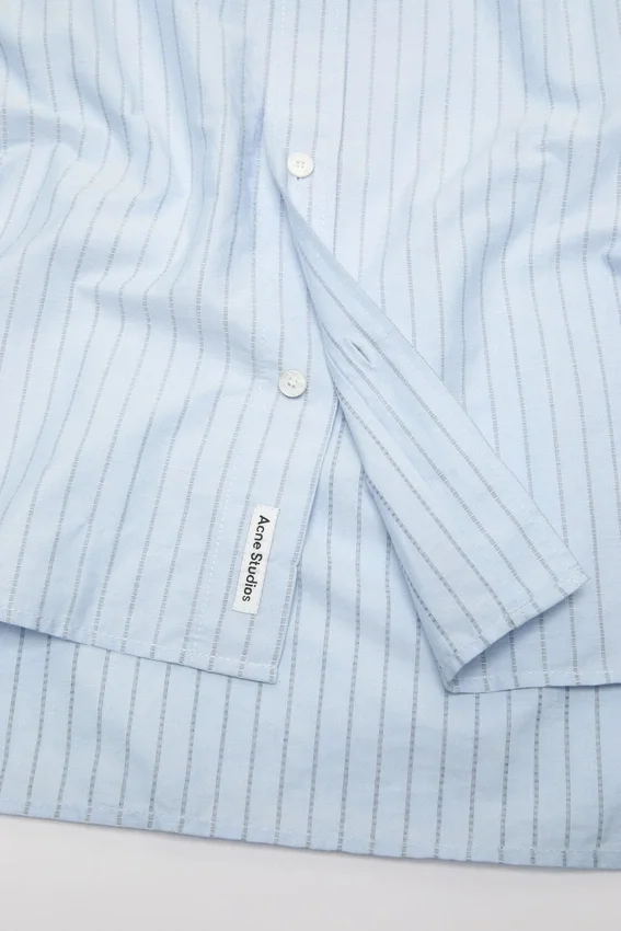 Striped poplin shirt