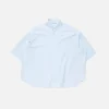 Striped poplin shirt