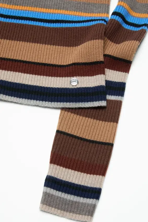 Striped wool cardigan