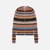 Striped wool cardigan