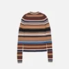 Striped wool cardigan