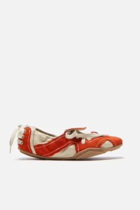 Suede lace-up shoes
