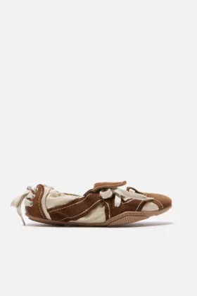 Suede lace-up shoes