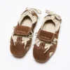 Suede lace-up shoes