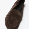 Suede saddle loafers