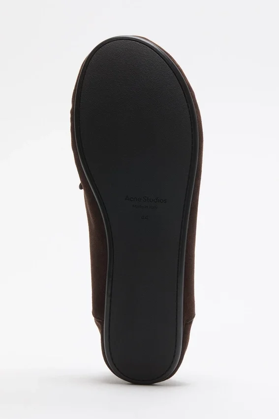 Suede saddle loafers
