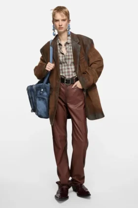 Suede suit jacket