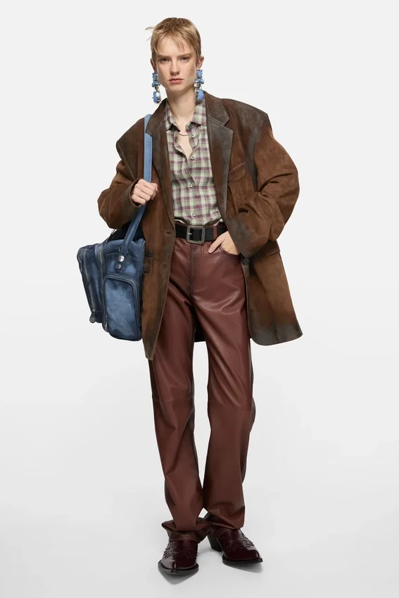 Suede suit jacket