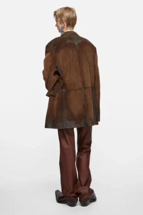 Suede suit jacket