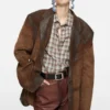 Suede suit jacket