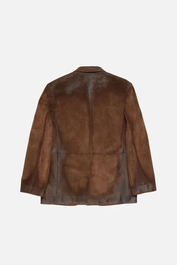 Suede suit jacket