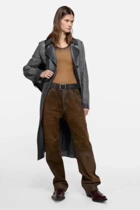 Suede trousers