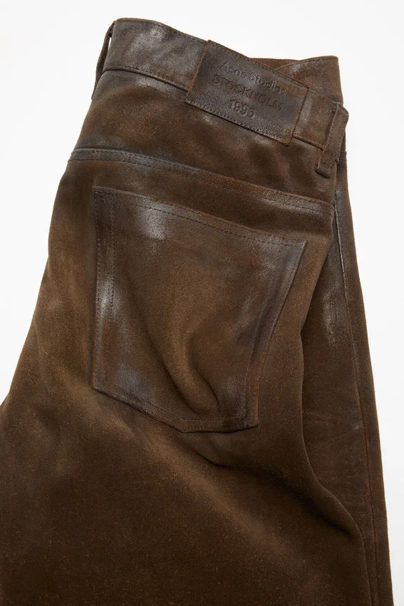 Suede trousers