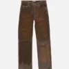 Suede trousers