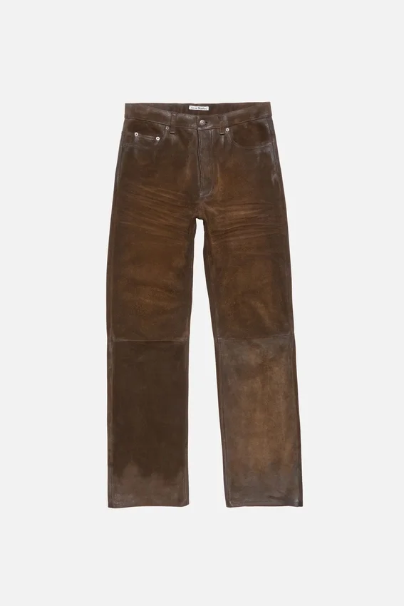 Suede trousers