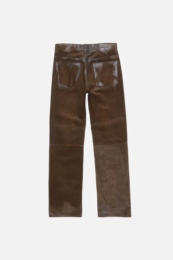 Suede trousers