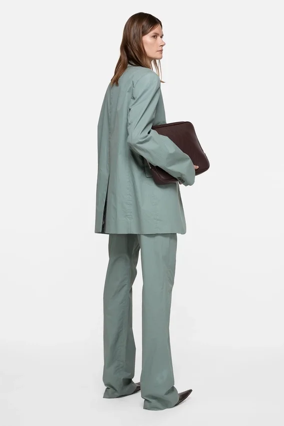 Suit jacket with scarf