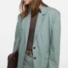 Suit jacket with scarf